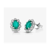Ohrringe Lucciole Gioielli Dame in Weißgold Smeraldo 0.64 Ct ORFOXOV/2S - ORFOXOV/2S